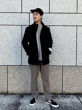 「JOURNAL STANDARD relume（ジャーナルスタンダード　レリューム）のアイテム（チェスターコート）」を使った、ARAさん（メンズ・175cm）の秋コーディネート