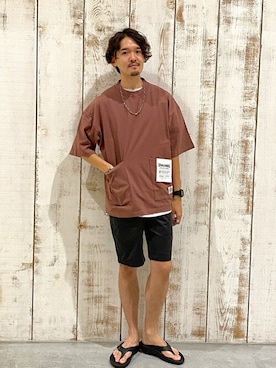 「SPALDING（スポルディング）のアイテム」を使った、ARAさん（メンズ・175cm）の夏コーディネート