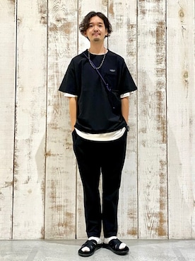 「THOUSAND MILE（サウザンドマイル）のアイテム」を使った、ARAさん（メンズ・175cm）の夏コーディネート