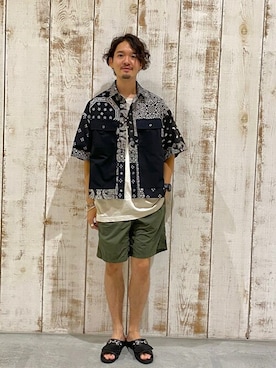 「BENCH（ベンチ）のアイテム」を使った、ARAさん（メンズ・175cm）の夏コーディネート