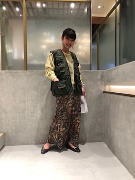「ROTHCO（ロスコ）のアイテム（その他アウター）」を使った、りおさん（レディース・156cm）の春コーディネート