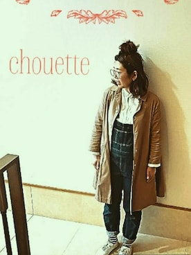 「美容師」｜「アイテム（サロペット/オーバーオール）」を使った、＊aika＊さん（レディース・150cm）の春コーディネート
