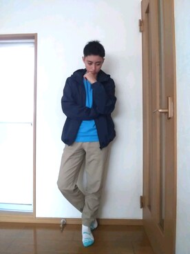 「学校」｜「アイテム（ナイロンジャケット）」を使った、ようさん（メンズ・163cm）の春コーディネート