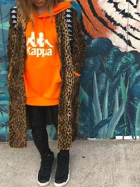 「Kappa（カッパ）のアイテム（バッグ）」を使った、Kaori Ozakiさん（レディース・158cm）の冬コーディネート