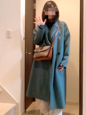 「PLST（プラステ）のアイテム（ステンカラーコート）」を使った、flourish310 まさぴよ♡相互さん（レディース・164cm）の冬コーディネート