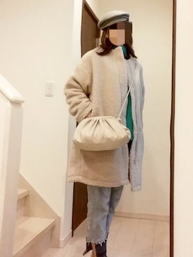 「ハンチング」｜「アイテム（ノーカラージャケット）」を使った、flourish310 まさぴよ♡相互さん（レディース・164cm）の春コーディネート