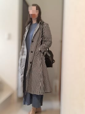「Rouge vif（ルージュヴィフ）のアイテム（ステンカラーコート）」を使った、flourish310 まさぴよ♡相互さん（レディース・164cm）の春コーディネート