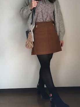 「ふんわり」｜「アイテム（ブーツ）」を使った、桃菜さん（レディース・166cm）の冬コーディネート