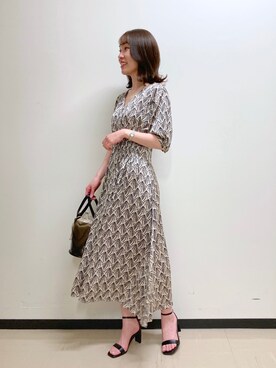 「Andemiu（アンデミュウ）のクリアトートバッグ940559（ショルダーバッグ）」を使った、nabeさん（レディース・160cm）の春コーディネート