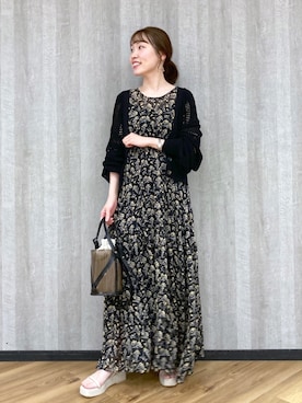 「Andemiu（アンデミュウ）のクリアトートバッグ940559（ショルダーバッグ）」を使った、nabeさん（レディース・160cm）の春コーディネート