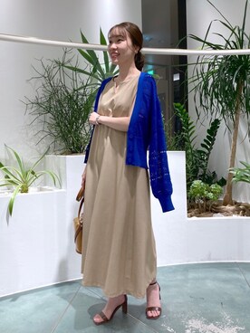 「Andemiu（アンデミュウ）のクリアトートバッグ940559（ショルダーバッグ）」を使った、nabeさん（レディース・160cm）の春コーディネート