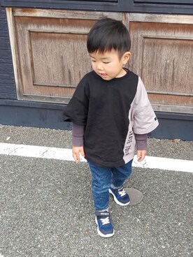 「BdeR（ビーデアール）のアイテム」を使った、ranrenさん（キッズ・90cm）の春コーディネート