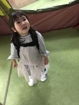 「2歳3ヶ月」｜「アイテム（ワンピース）」を使った、はんなこさん（キッズ・80cm）の春コーディネート