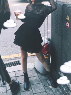 「Marblee（マー ブリー）のアイテム」を使った、riiiinaさん（レディース・160cm）の冬コーディネート