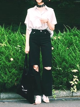 「L'EST ROSE（レストローズ）のアイテム（トップス）」を使った、riiiinaさん（レディース・160cm）の春コーディネート