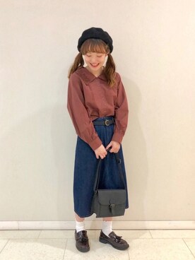 87チャン☺︎さん（レディース・155cm）の秋コーディネート