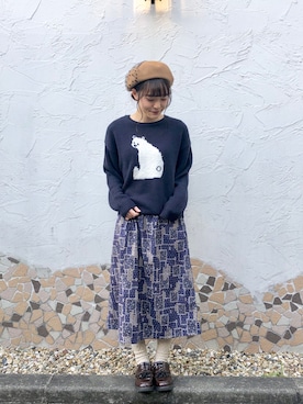 87チャン☺︎さん（レディース・155cm）の冬コーディネート