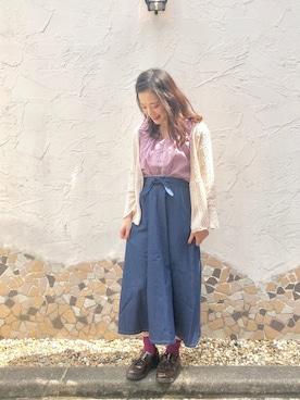 87チャン☺︎さん（レディース・155cm）の春コーディネート