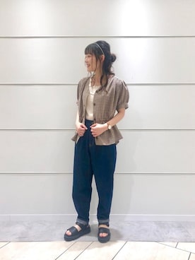 87チャン☺︎さん（レディース・155cm）の夏コーディネート