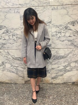 「RETRO GIRL（レトロガール）のアイテム（チェスターコート）」を使った、sybilさん（レディース・165cm）の冬コーディネート