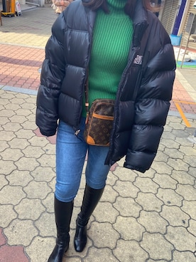 「LouisVuitton」｜「アイテム（ダウンジャケット/コート）」を使った、ainaswearさん（レディース・160cm）の冬コーディネート