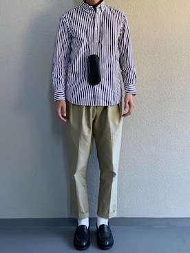 「Steven Alan（スティーブンアラン）のアイテム（レッグウェア）」を使った、ちーうーさん（メンズ・169cm）の秋コーディネート