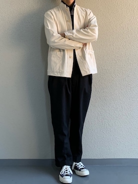 「NEAT（ニート）のアイテム（オールインワン・サロペット）」を使った、ちーうーさん（メンズ・169cm）の冬コーディネート