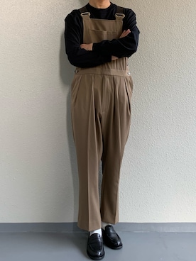 「NEAT（ニート）のアイテム（オールインワン・サロペット）」を使った、ちーうーさん（メンズ・169cm）の春コーディネート