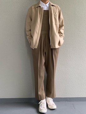 「NEAT（ニート）のアイテム（オールインワン・サロペット）」を使った、ちーうーさん（メンズ・169cm）の春コーディネート