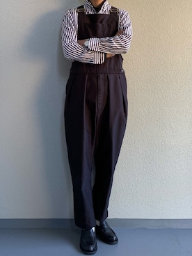 「NEAT（ニート）のアイテム（オールインワン・サロペット）」を使った、ちーうーさん（メンズ・169cm）の秋コーディネート