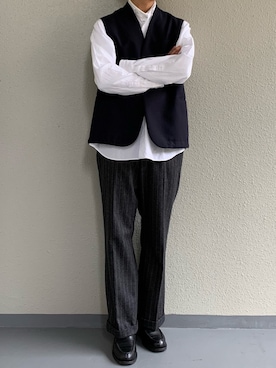 「THE RERACS（ザ・リラクス）のアイテム（その他アウター）」を使った、ちーうーさん（メンズ・170cm）の冬コーディネート
