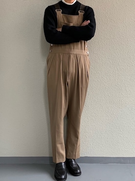 「NEAT（ニート）のアイテム（オールインワン・サロペット）」を使った、ちーうーさん（メンズ・170cm）の冬コーディネート