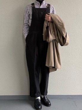 「NEAT（ニート）のアイテム（オールインワン・サロペット）」を使った、ちーうーさん（メンズ・170cm）の冬コーディネート