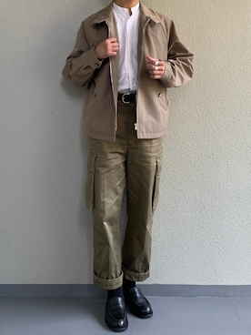 「STUDIOUS（ステュディオス）のアイテム（レッグウェア）」を使った、ちーうーさん（メンズ・170cm）の春コーディネート