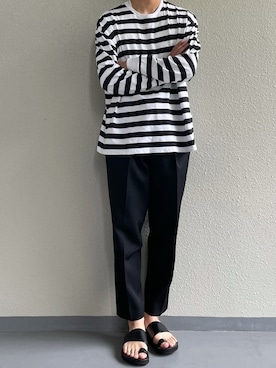 「ボーター」｜ちーうーさん（メンズ・170cm）の春コーディネート