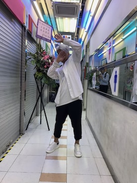 「黑白配」｜Nick Tangさん（メンズ・173cm）の春コーディネート