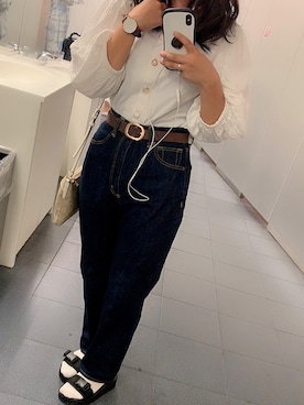 「ショッピング」｜「アイテム（アナログ腕時計）」を使った、Natsu*.さん（レディース・157cm）の夏コーディネート
