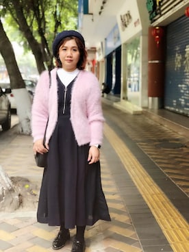 「initial（イニシャル）のアイテム（ワンピース/ドレス）」を使った、cathy-gzさん（レディース・159cm）の冬コーディネート