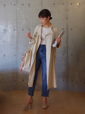 「FLORENT（フローレント）のアイテム（ジャケット/アウター）」を使った、mya_yu（cherie aimer trip）さん（レディース・159cm）の春コーディネート