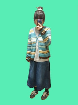 「blue」｜「アイテム（カーディガン/ボレロ）」を使った、stacey99さん（レディース・157cm）の春コーディネート