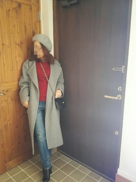 「coen（コーエン）のカラーベレー3（ハンチング/ベレー帽）」を使った、mmmm ☆さん（レディース・157cm）の冬コーディネート