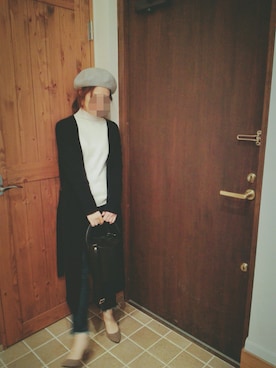 「coen（コーエン）のカラーベレー3（ハンチング/ベレー帽）」を使った、mmmm ☆さん（レディース・157cm）の冬コーディネート