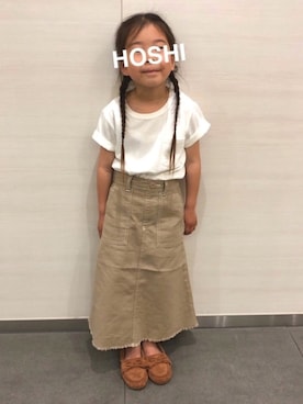 「おんなのこコーデ」｜「アイテム（モカシン/デッキシューズ）」を使った、HOSHIさん（キッズ・110cm）の春コーディネート