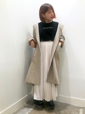 「GARAGE OF GOOD CLOTHING（ガレージオブグッドクロージング）のアイテム（ジャケット/アウター）」を使った、annaさん（レディース・148cm）の秋コーディネート