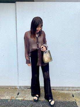 「Teva（テバ）のTeva / プラットフォーム ユニバーサル（サンダル）」を使った、MIKUさん（レディース・158cm）の夏コーディネート