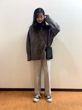Jeanasis ジーナシス の ツイルワイドストレートパンツ その他パンツ Wear