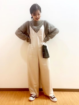 「CONVERSE（コンバース）のconverse（コンバース） ALL STAR OX（オールスターOX）（スニーカー）」を使った、MIKUさん（レディース・158cm）の冬コーディネート