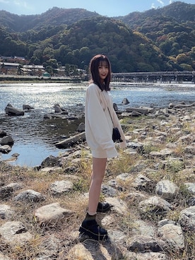 「Saint Laurent（サンローラン）のアイテム」を使った、MIKUさん（レディース・158cm）の秋コーディネート