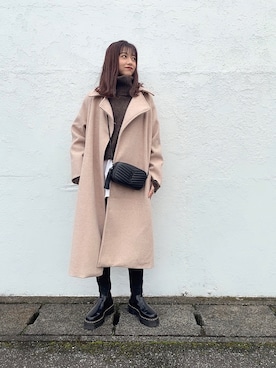 「Saint Laurent（サンローラン）のアイテム」を使った、MIKUさん（レディース・158cm）の冬コーディネート