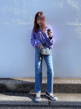「Saint Laurent（サンローラン）のアイテム」を使った、MIKUさん（レディース・158cm）の冬コーディネート